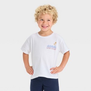 Grayson Mini Toddler Boys' Endless Surf Graphic T-Shirt - Cream - 1 of 4