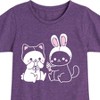 Girls' - Instant Message - Kawaii Cat Bunny Costume Fitted Short Sleeve Graphic T-Shirt - 2 of 4