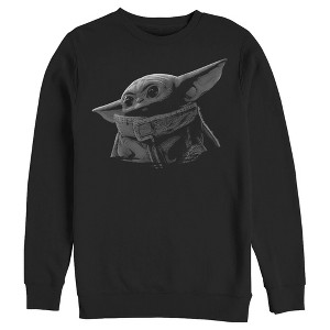 Men's Star Wars The Mandalorian The Child Shadow Sweatshirt - 1 of 3