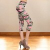 Slickblue One Size, Cropped Leggings with Camouflage Print, Banded High Waist, Fitted Style Pants, Multicolor - 3 of 4
