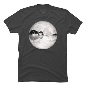 Men's Design By Humans Moonlight Nature Guitar II By Maryedenoa T-Shirt - 1 of 4