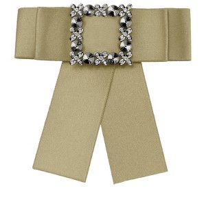 Elerevyo Women's Brooch Rhinestone Solid Color Bow Ties 1 Pc - 1 of 4
