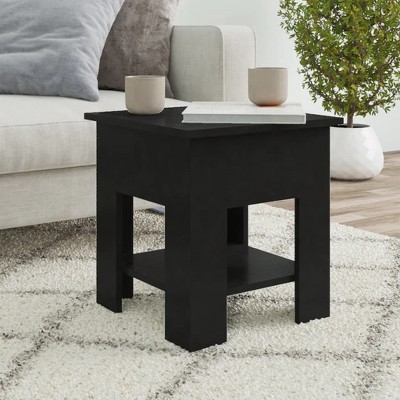 vidaXL Coffee Table Black 15.7 in.x15.7 in.x16.5 in. Engineered Wood
