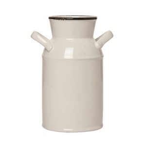 Transpac Ceramic 7.5" White Spring Vintage Style Milk Jug - 1 of 2