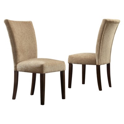 Set of 2 Quinby Parson Chenille Dining Chair Tan - Inspire Q