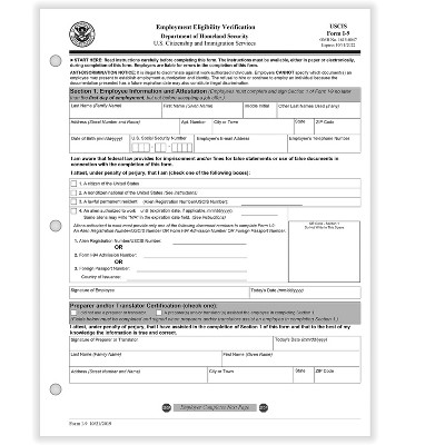 ComplyRight 2020 I-9 Tax Form White 50/Pack (A2416)