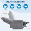 Recliner Chair for Adults, Manual Recliner with Side Pocket, Adjustable Fabric Single Sofa with Ergonomic Back Support, for Living Room, Nursery - 3 of 4