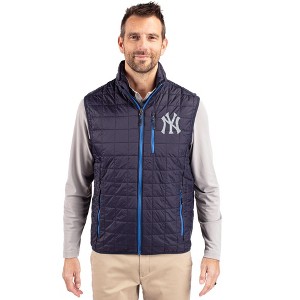 New York Yankees Cutter & Buck Rainier PrimaLoft® Mens Eco Insulated Full Zip Puffer Vest - 1 of 1
