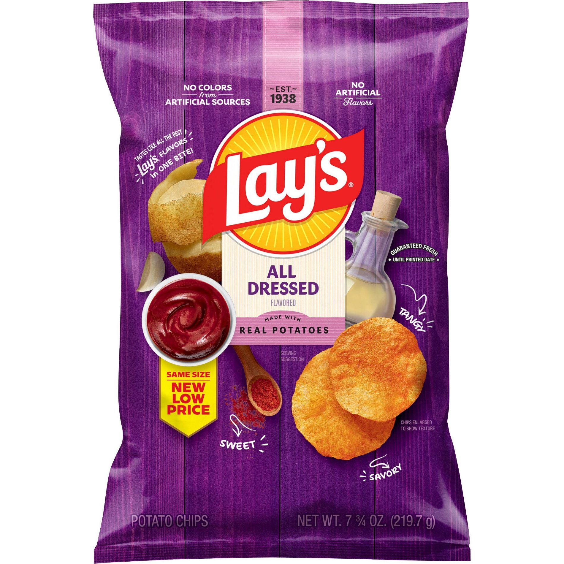 Lay's All Dressed Potato Chips - 7.75oz