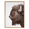 Sylvie Bison Profile Framed Canvas by Amy Peterson Art Studio Natural - Kate & Laurel All Things Decor - image 2 of 4