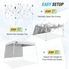 EAGLE PEAK 10x10ft Pop Up Canopy Slant Leg Tent with Sidewall, 10x10 Base 8x8 Top - 2 of 4
