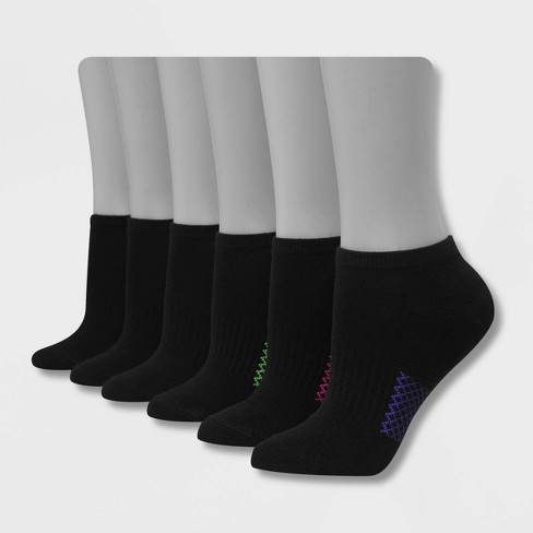 Women's Extended Size Cushioned 6pk No Show Athletic Socks - All In Motion™  White 8-12 : Target