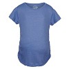 Comfortable Womens Maternity Shirts Blank Pregnancy Shirts Plain Fitted Tees - Crazy Dog Maternity T Shirt - 2 of 4