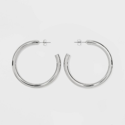 Tubular Hoop Earrings - A New Day&#8482; Silver