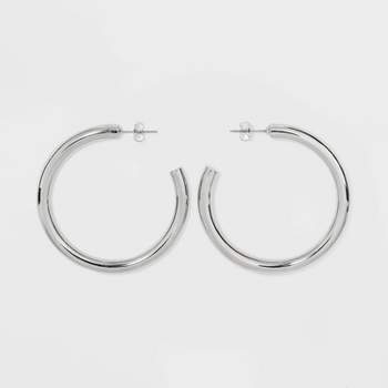 Tubular Hoop Earrings - A New Day™ Silver