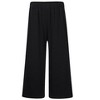 Trendy Women's Plus Size Black Palazzo Pants - Comfortable Elastic Waist Wide Leg Trousers with Pockets for All Seasons - 2 of 4