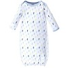 Luvable Friends Baby Boy Cotton Long-Sleeve Gowns 3pk, Boy Clouds, 0-6 Months - image 4 of 4