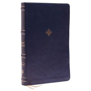 Nkjv, Thinline Bible, Leathersoft, Navy, Red Letter Edition, Comfort Print - by  Thomas Nelson (Leather Bound) - 1 of 1