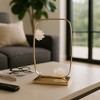Decorative Metal Statue with Stone Detailing for Home Decor - Elegant Ornaments Perfect for Office Styling, Shelf, and Office Decor - 3 of 4