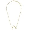 SHINE by Sterling Forever Delicate CZ Constellation Pendant Necklace Gold Libra - 2 of 4