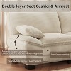 87" Corduroy Couch Loveseat with 2 Pillows, Sailboat-Shape Deep Seat Sofa for Living Room, Small Space, Office, Apartment-Morden Fort - image 4 of 4