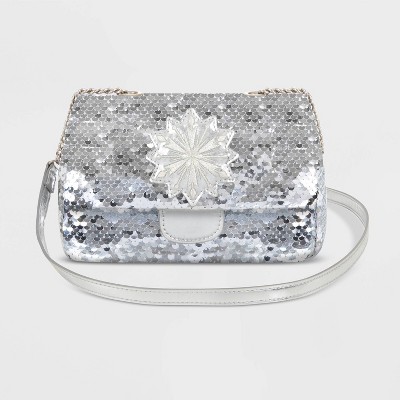 Kids' Disney Frozen Flip Sequin Handbag - Silver/White - Disney Store