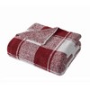 Brooklyn Loom 50"x70" Dusted Plaid Throw Burgundy - 3 of 4