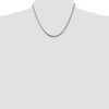 Black Bow Jewelry 2.75mm Rhodium Plated Sterling Silver Diamond Cut Rope Necklace - 3 of 4