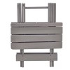GlasFlength Folding Tables Portable Side Table Solid Wood Construction Simple Design for Patio Backyard Balcony, Gray, 19.75"*19.75"*19.75" - 3 of 4