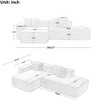 NicBex Upholstered Modular Sectional Sofa Modern L-Shaped Convertible Sectional Couch with 4 Pillows for Living Room,Apartment - 3 of 4