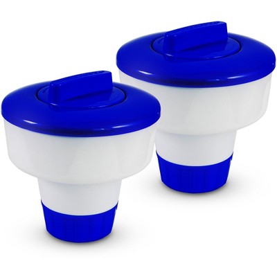 XtremepowerUS Floating Tablet Chlorine Dispenser, 3lb Capacity Chemical Dispenser Swimming Pool Spa Dispenser 2-PACK