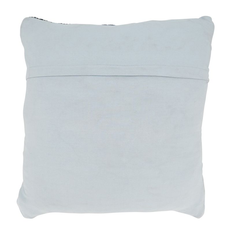Saro Lifestyle Denim Delight Chindi Throw Pillow Cover, Blue, 20"x20", 2 of 4