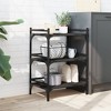vidaXL Kitchen Trolley Black 19.7 In.x13.8 In.x29.7 In. Engineered Wood - 3 of 4