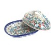 Blue Rose Polish Pottery 331 Vena Butter Dish - 2 of 2