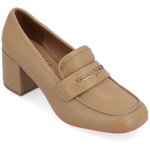 Journee Collection Womens Liyla Low Heel Square Toe Pumps - 1 of 4