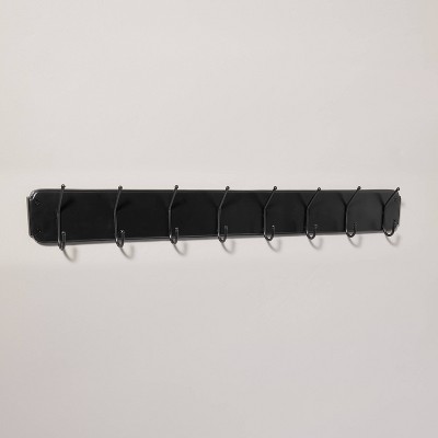 Birdrock Home Tri Hook Coat Rack - 3 Hooks - Wall Mount Hat Rack - Black  Finish - Satin Nickel Hooks : Target