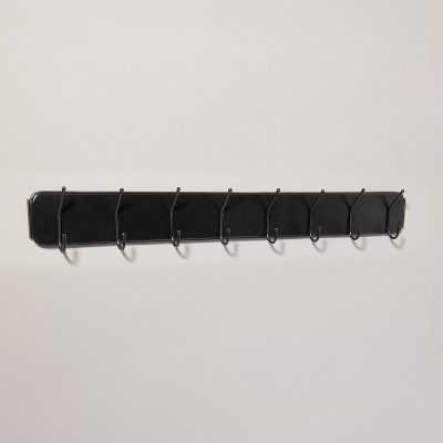 Barker Matte Black Vertical Wall Mounted Coat Rack