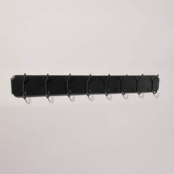 24 Classic Metal Wall Hook Rack Black Finish - Hearth & Hand with Magnolia