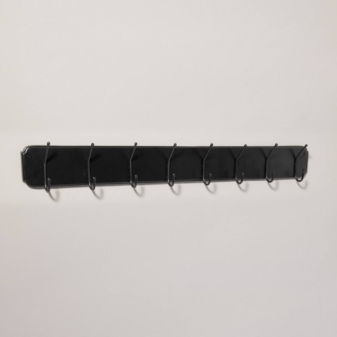 36 Classic Metal Wall Hook Rack Black Finish - Hearth & Hand™ with Magnolia