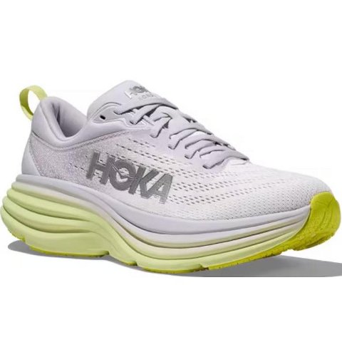 Обувь HOKA Women's Bondi 8 Running Shoes Nimbus Cloud/Luminary Green, Size 11