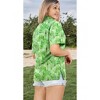 HAPPY BAY Button Down Shirt Elegant Boho Hawaiian Shirts Summer Party Blouses Short Sleeve Shirt Tropical Vacation Bohemian Womens Top - 4 of 4