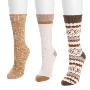 MUK LUKS Women's 3 Pack Boot Socks - 1 of 4
