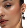 Women's Regal Drop Earrings - Onyx Black - 4 of 4