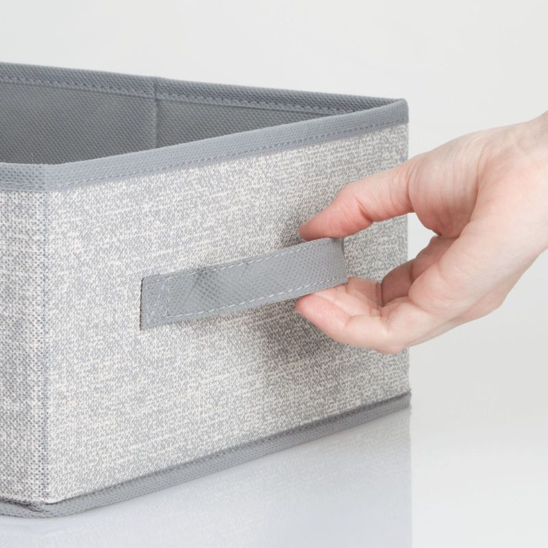 mDesign Soft Fabric Closet Organizer Box with Pull Handle, 5 of 10