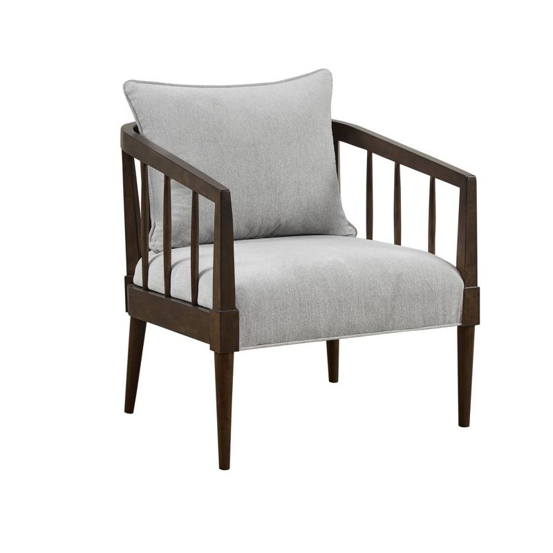 Wilbur Spindle Accent Armchair with Removable Back Pillow Light Gray - Madison Park, 3 of 11