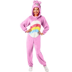 Rubies Care Bears: Cheer Bear Hooded Zipsters Women's Costume - 1 of 3
