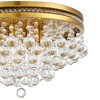 Vienna Full Spectrum Regina Modern Ceiling Light Flush Mount Fixture 15 1/4" Wide Brass 6-Light Clear Crystal for Bedroom Kitchen Living Room Hallway - 3 of 4