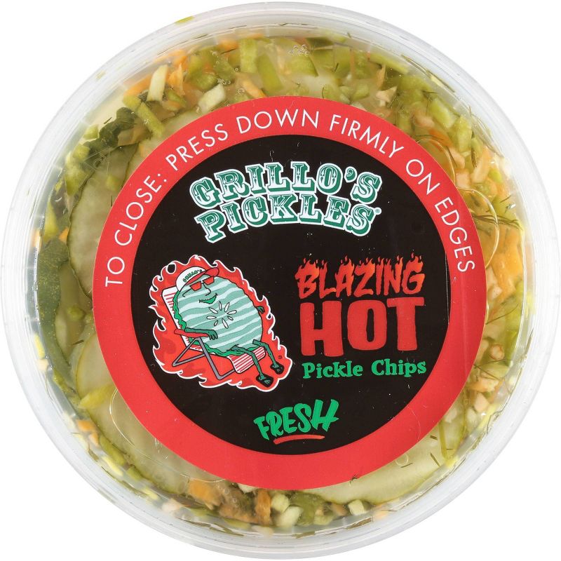 Grillo&#39;s Blazin&#39; Hot Pickle Chips - 16 fl oz, 2 of 7