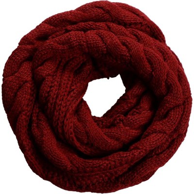 Zuppad Womens Thick Ribbed Knit Winter Infinity Circle Loop Scarf