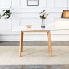CENGHU Sintered Stone Tabletop Dining Table with Rubber Wooden Legs, Foldable Office Desk, for Restaurants, Living Room, Terrace, Kitchen - 4 of 4